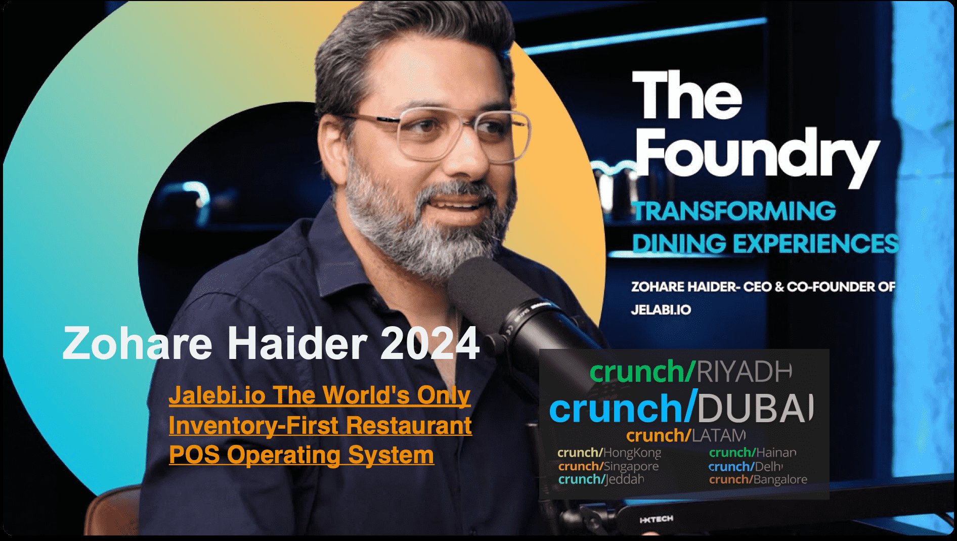 POS restaurateur Zohare Haider 2024 Crunch Dubaï
